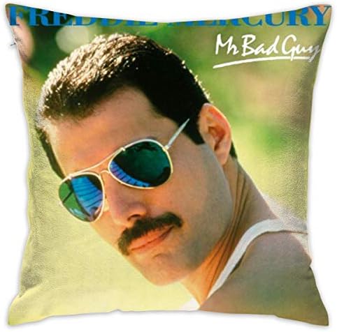 Freddie Mercury Music Band Hold Pillow Covers Sitting Room Household Pillowcase Square with Zippered Gift