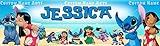Personalized Lilo and Stitch Poster 8.5x30 Glossy Banner Custom Name Paint