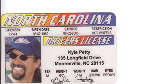 Kyle Petty Novelty Drivers License / Fake I.d. Identification for Nascar Fans
