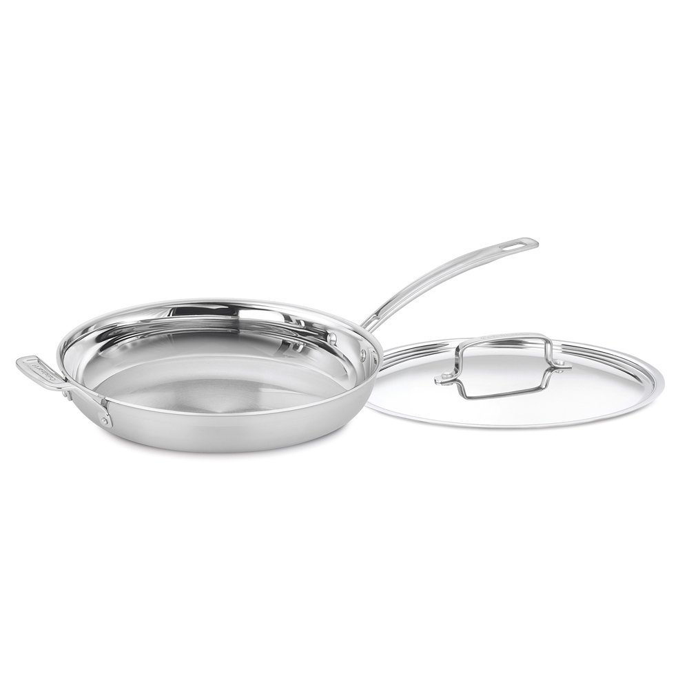 Photo 1 of ***MISSING LID*** Cuisinart MCP22-30HCN Multiclad Pro Triple Ply 12-Inch Handle and Cover, Non-stick Skillet w/Helper