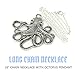 UMBRELLALABORATORY Steampunk Octopus Necklace | Victorian Style, Silver Finish Handmade Pirate Accessory