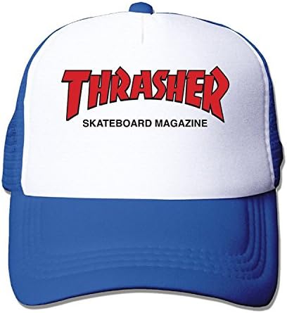 Swag THRASHER SKATEBOARD MAGAZINE Adult Nylon Adjustable Mesh Hat Snapback Hip Hop Hat RoyalBlue One Size Fits Most