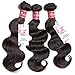 UNice Hair Icenu Series 8a Indian Body Wave Virgin Hair 3 Bundles 100% Unprocessed Human Hair Extensions Weave Natural Color (20 22 24, Natural Color)