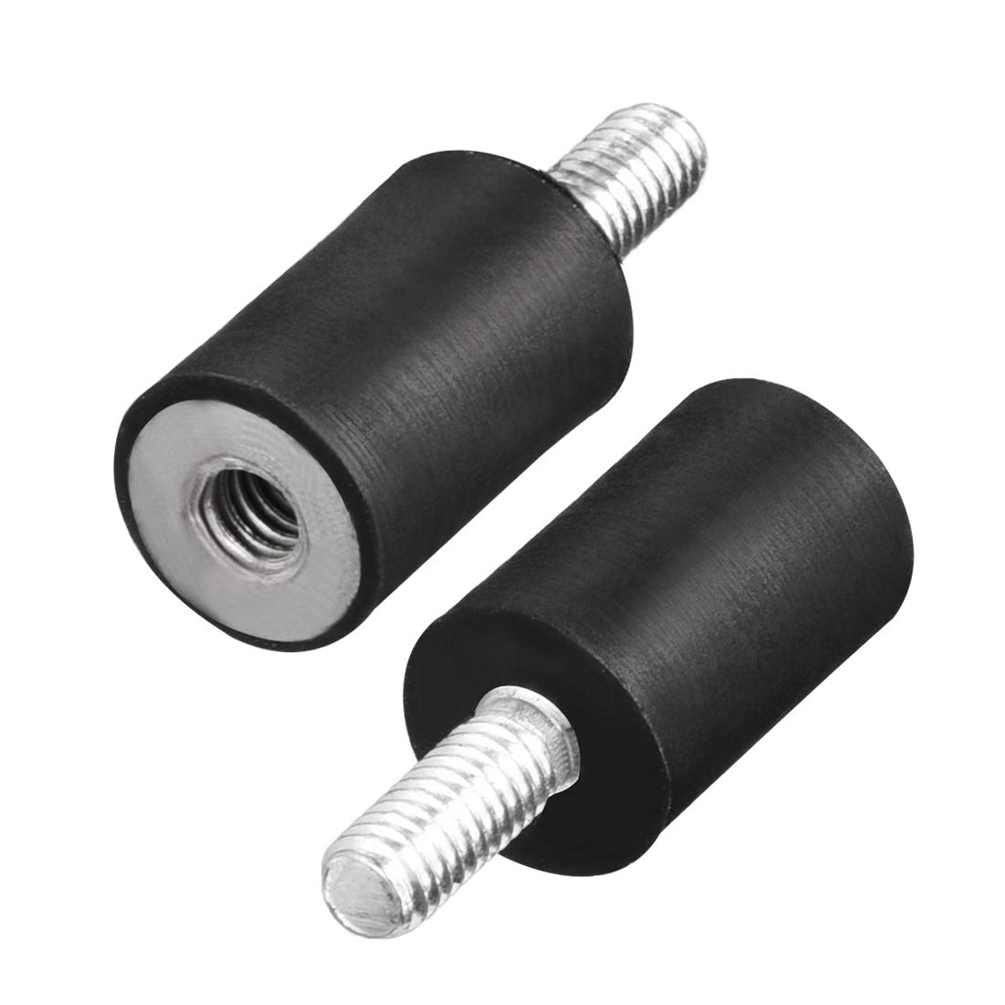 sourcing map M4 Thread Male Female Rubber Mounts Vibration Isolators Shock Absorber 10mm X 15mm Black 8pcs