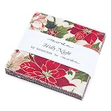 Moda Fabrics Holly Night Christmas Metallic Charm Pack 42 Fabric Squares