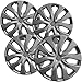 15 inch Hubcaps Best for 2014-2018 Nissan Rogue - (Set of 4) Wheel Covers 15in Hub Caps Silver Rim Cover - Car Accessories for 15 inch Wheels - Snap On Hubcap, Auto Tire Replacement Exterior Cap