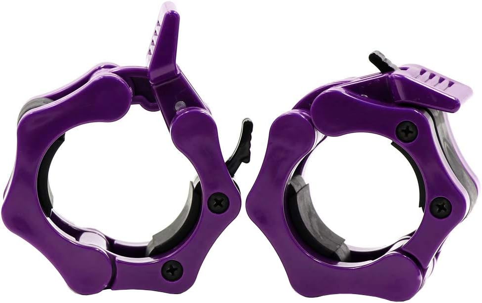 Greententljs Olympic Barbell Clamps 2 inch Quick Release Pair of Locking 2" Pro Olympic Weight Bar Plate Locks Collar Clips for Workout Weightlifting Fitness Training