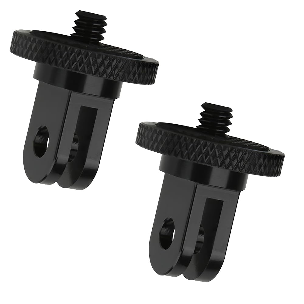 Kexitanlina 2 Set Camera Mount Adapter 1/4" Tripod Adapter Aluminum Alloy Camera Base Screw Adapter Universal Action Camera Mounts for Gopro Insta360 X4 X3 Sony