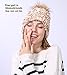 CoCo Fashion Women’s Trendy Soft Warm Wireless Bluetooth Music Beanie Pom Pom Hat with Wireless Headphone Headset Speaker Mic Hands Free for Running Skiing Skating Hiking,Christmas Gifts (Beige)