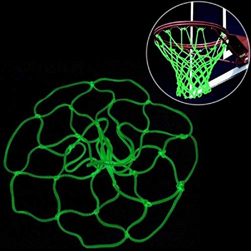 Glowing Basketball Net, Putars Glow in The Dark Outdoor Basketball Net Nylon Glowing Basketball Hoop Rim Net All Weather Thick Replacement Standard Outdoor Sports Accessories Sporting
