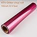 Glitter HTV Iron on Vinyl 10inch x 5feet Roll by Viewmoi for Silhouette Easy to Cut & Weed Heat Transfer Vinyl DIY Heat Press Design for T-Shirts (Fuchsia)