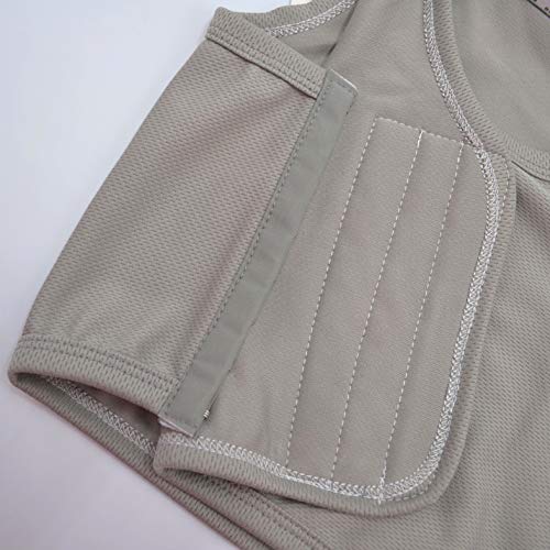 BaronHong Mesh Chest Binder Short Corset Sport Bra for Tomboy Lesbian, Gray, Small - Thumbnail 7