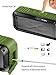 Portable Waterproof Speaker, Wireless Outdoor Speakers for iPhone with Fm Radio, Loud Dual Strong Bass, Microphone, NFC