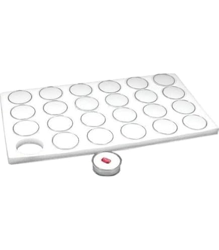 White Gem Jar Jewelry Tray Insert Gemstone Display Clock...