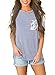 Uideazone Teen Girls Floral Striped Short Sleeve Shirt Cute Graphic Tee,Blue-Stripe,Small