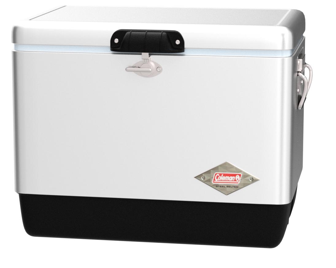 破格値下げ コールマン Coleman 54qt スチールベルトクーラー レッド アウトドア