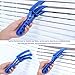 Window Blinds Cleaner Brush with 3 Microfiber Sleeves Removable for Window Blinds Duster Air Conditioner Jalousie Dust Cleaner(Blue)