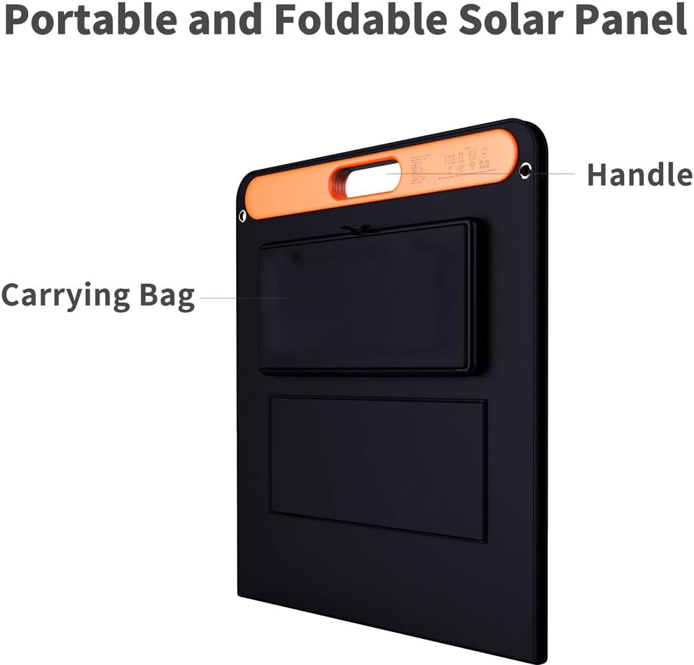 Jackery SolarSaga 100W Portable Solar Panel for Explorer 160/240/500/1000 Power Station, Foldable US Solar Cell Solar Charger with USB Outputs for Phones (Can't Charge Explorer 440/ PowerPro): Home Audio & Theater