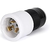 50 Amp Twist Lock Plug,50 Amp Generator Plug Male,125/250 VAC Generator Power Cord Connector