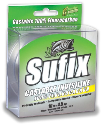 UPC 024777668522, Sufix Invisiline Casting Flourocarbon 200-Yards Spool Size Fishing Line (Clear, 12-Pound)