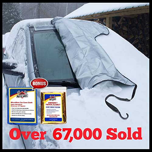 SnowOFF Extra Large Windshield Snow Ice Cover Fit Any Car SUV Truck