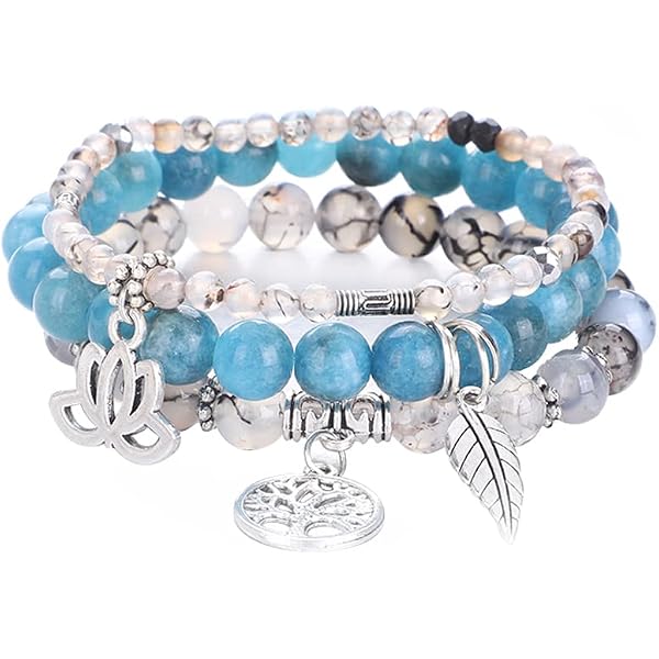 Tree Of Life Healing Mala Bracelet/Necklace – 108 Natural Stone Beads With Reiki Quartz Pendant - View #10