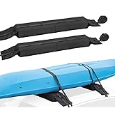 Universal Soft Roof Rack Pads for car Without crossbars,Carrier for Kayak,Surfboard,SUP,Canoe with Tie Down Strap,Quick Loop