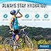 Perfect Hydrate Leak-Proof Collapsible Water Bottle - BPA-Free Silicone Foldable Bottle for Hiking, Tracking, Cycling & Sports + Cleaning Brush (Medium, Blue)