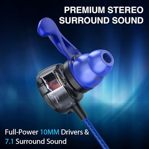 BENGOO G16 Gaming Earbuds, Wired In-ear Gaming Headset with