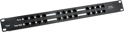 WiFi-Texas PoE Injector 12 Port 1U Rack Mount IEEE 802.3af Passive 100Mbps