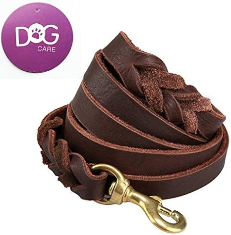 8 foot leather dog leash Clearance