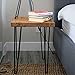 WELLAND Square Old Elm Wood End Table Rustic Surface Side Table