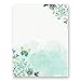 100 Stationery Paper - Cute Floral Designs for Writing Letters, Notes, and Invitations - Perfect for Bridal Shower, Birthdays, Engagement Party, Anniversary, Wedding, VIP and Other Occasions - Seaweed