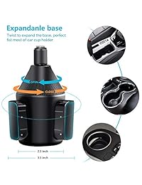 KNGUVTH Car Phone Holder Cup Holder Phone Mount Universal Adjustable Auto Gooseneck Cup Holder Cradle Car Mount with a Flexible Long Neck Compatible for iPhone Xs XS Max X 8 7 Plus Samsung Galaxy