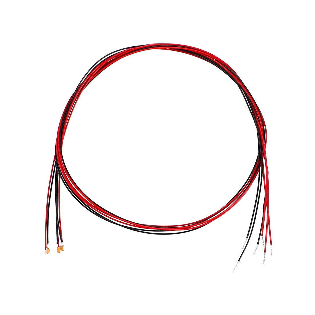 sourcing map 3pcs Prewired 0402 Warm White Surface Mounted Devices LED Light Emitting Diode - DC 2.8-3V Micro Soldered Mini LED Light