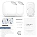 ZOEVIEW Wireless Doorbell Waterproof Door Chime Kit, 1000 Feet Operating Range with 1 Push Button and 2 Plug-in Receivers, 38 Chimes, Battery Operated, 3 Level Volume and Led Indicator