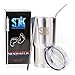 SASQUATCH 30 oz stainless steel tumbler with lid & 2 straws (curved+straight)+cleaning brush - double wall vacuum insulated, BPA-free open/close switch lid - for travel & indoor, hot & cold drinks