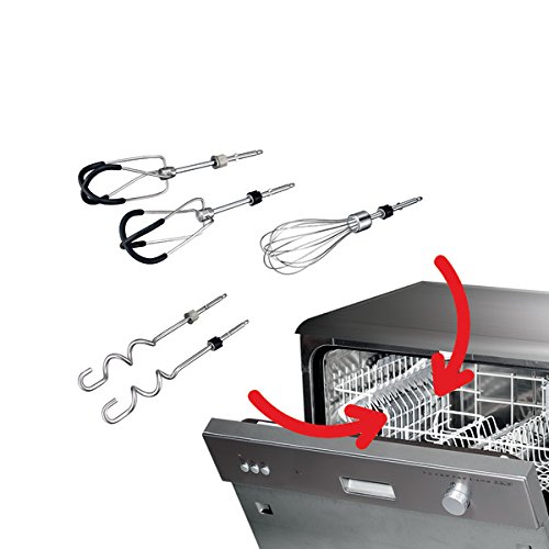 KRUPS Hand Mixer, Electric Hand Mixer with Turbo Boost Stainless Steel Accessories, Count Down