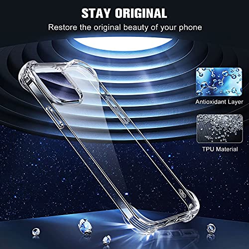 Cocoda Kompatibel mit iPhone 13 Pro Hülle (2021), Vergilbungsfrei Extradünn Weiche Handyhülle, Shock-Absorbing Corners Case, Äußerst Kratzfest Durchsichtig Schutzhülle (6,1\