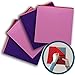 Creative QT Peel & Stick Baseplate Kit - Compatible with All Major Bricks - 10in x 10in, Pink & Purple, 4-Pack - Stackable Toy Platforms for Play Tables & Sensory Walls - Creative Play & Building Toys