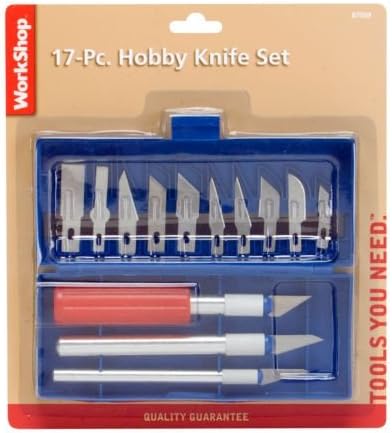 17 Piece Exacto Knife Kit / Set for Hobby , Scrapbooking , Crafts , and Shop