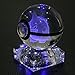 S-SO 3D Cute K9 Crystal Ball Night Bedroom LED Desk Table RGB 7 Color Changing Light lamp (gg)
