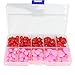 BESTCYC 130pcs 8/9/10/15/16mm Pink and Red Plastic Safety Nose D-Shape Craft Nose with Washers for Doll Teddy Puppet Making