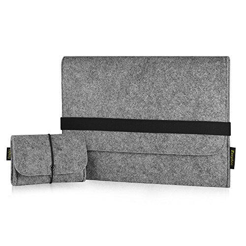 EasyAcc 13.3 inch Macbook Felt Sleeve Carrying bag Ultrabook Laptop bag for Apple Macbook Air, Acer Aspire S3, S5, S7, Asus Zenbook UX31, HP spectre xt, Samsung SERIES 9 NP900X3B, Samsung SERIE 5 NP530, Toshiba Satellite Z830 Ultrabook (Size: Color: Grey) Dimension:340 mm x 240 mm x 8 mm