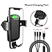 licheers Wireless Car Charger Mount, Wireless Car Charger Phone Holder with Free 3 in 1 Charge Cable Compatible with iPhone X/8/8 Plus Samsung Galaxy S8/S8 Plus/S7/S7 Edge and more(Silver)