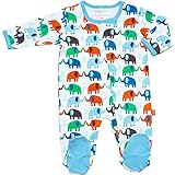 Magnificent Baby Footie Easy Magnet Close Elephant Boys Footed Sleeper Pajamas