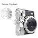 Fintie Protective Case for Fujifilm Instax Mini 90 - Crystal Hard PVC Cover for Fujifilm Instax Mini 90 Neo Classic Instant Film Camera with Removable / Adjustable Strap, Clear