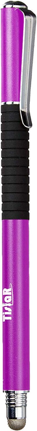 Stylus pens for Touch Screens, Pencil with Disc & Fiber Tip 100% Compatible for All capacitive Touch Screen Devices, Including Stylus for ipad, iPhone, Touch Screen Stylus (Purple)