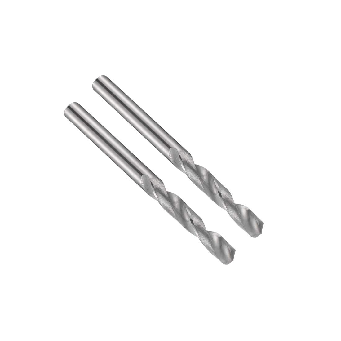 sourcing map 2.95mm Solid Carbide Drill Bits Straight Shank Short Twist Drill Bit for Stainless Steel Alloy Hard Steel, Hardened to 50 HRC, 2 Pcs