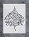 GSS Designs Leaf Wall Decor Stencil - Large Mandala Leaf Stencil (12x16 Inch) for Painting & Craft - Wall Furniture Floor Fabric Wood Stencils -Reusable Template for Wall Decals Transfer(SL-030)